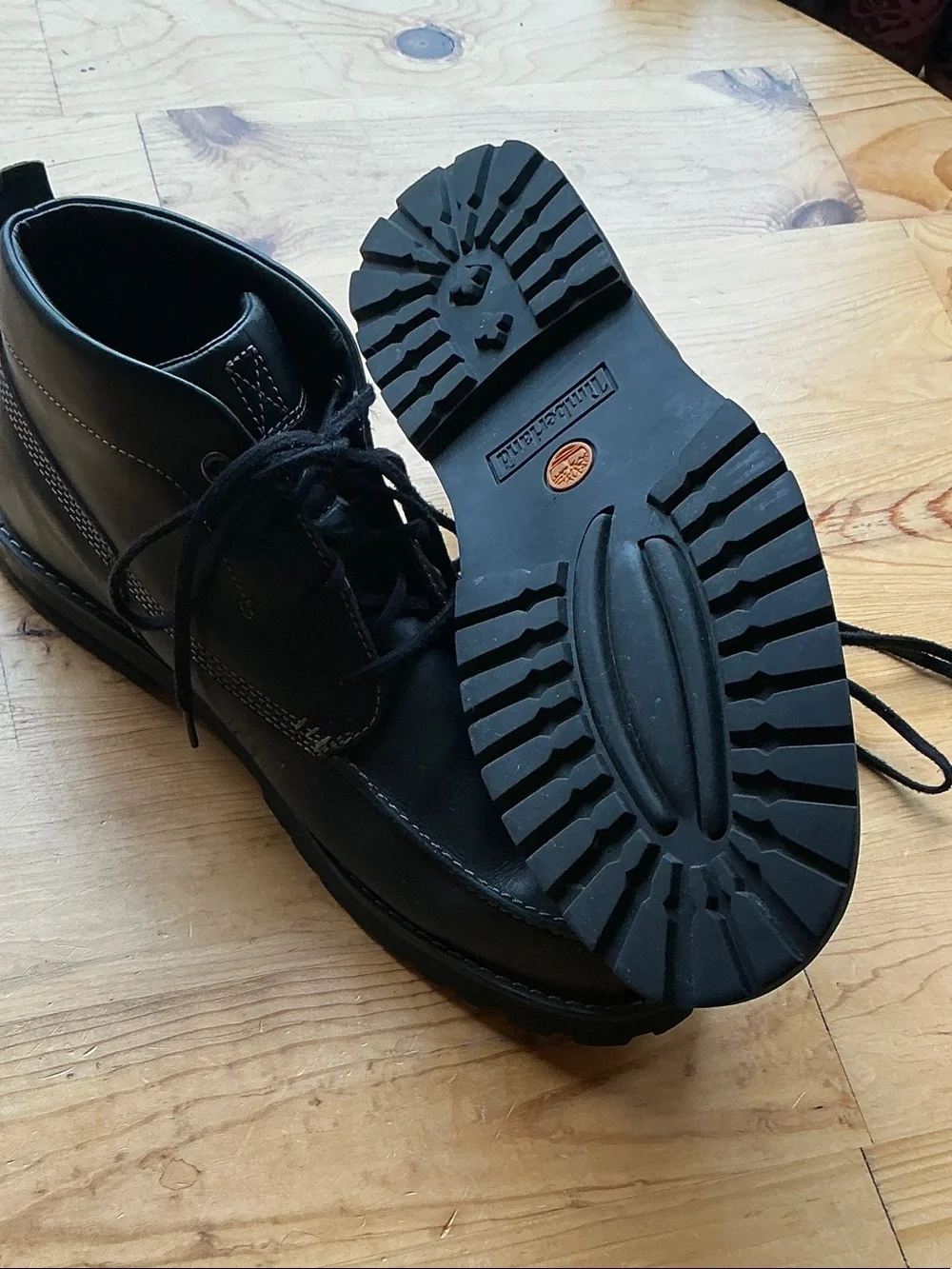 Timberland Men's Black Leather Chukka Boots Size 13W